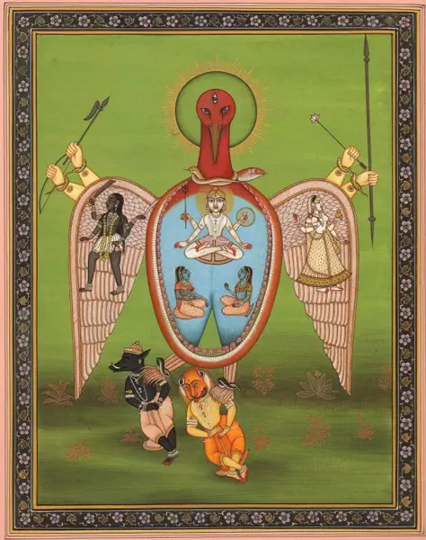 Боги индуизма в одном Шарабхе